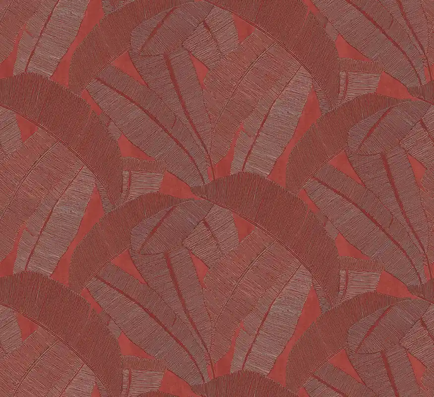Neu Tapete, rot, silber, RIC205, Serica, Masureel