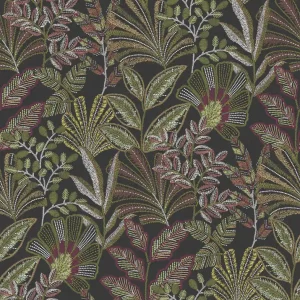 Sale Tapete, schwarz, Blätter, 142318, Jaipur, Graham Brown Premium