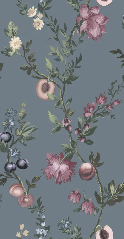 Tapete, blau, Zweige, Blumen, 142340, Allurium, Graham Brown Premium Schneller Versand