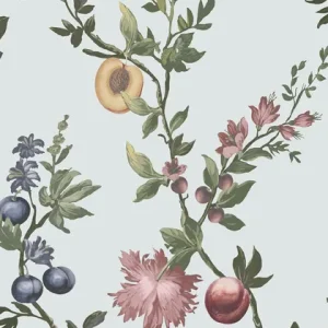 Günstig Tapete, blau, Zweige, Blumen, 142343, Allurium, Graham Brown Premium