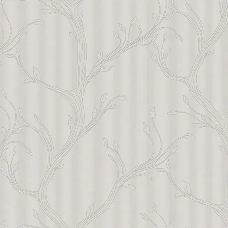 Luxustapete, Grau-Silber, Zweige mit Blättern, Z16720, Murella 100, Zambaiti Parati Günstig