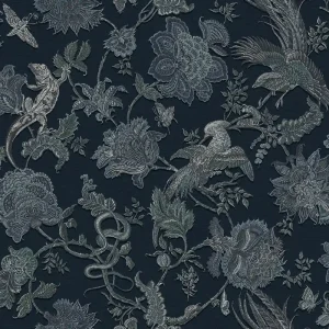 Super-Preis Tapete, blau, Blumen, Tiere, 143236, Jaipur, Graham Brown Premium
