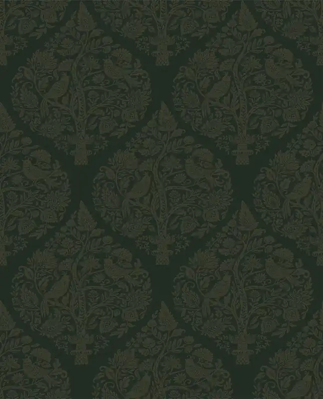Tapete, grün-gold, ornamentales Muster, 142058, Allurium, Graham Brown Premium Preis Gesenkt
