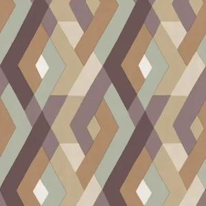 Geometrische Tapete, braun-grün, 2033, Rio, Parato by Cristiana Masi Neu Im Sortiment