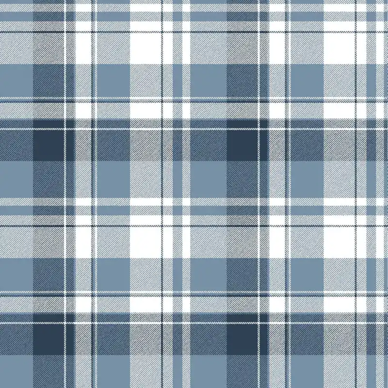 Ausverkauf Tapete, blau, Tartan-Stoffoptik, 8387, Blooming Garden 2, Parato by Cristiana Masi