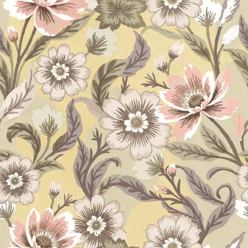 Preis Gesenkt Tapete, ocker, Blumen, 2011, Rio, Parato by Cristiana Masi