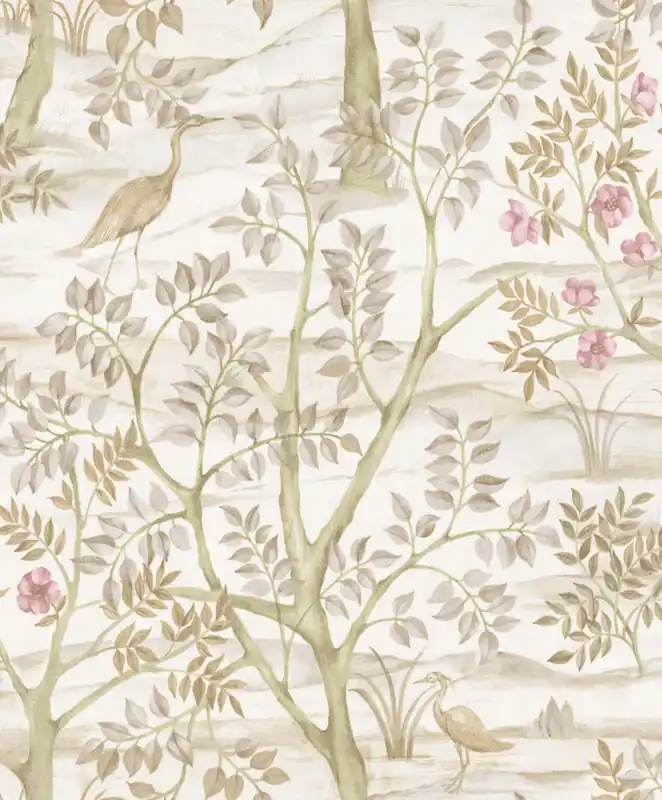 Tapete, beige, Bäume, Vögel, 8315, Blooming Garden 2, Parato by Cristiana Masi Jetzt Bestellen