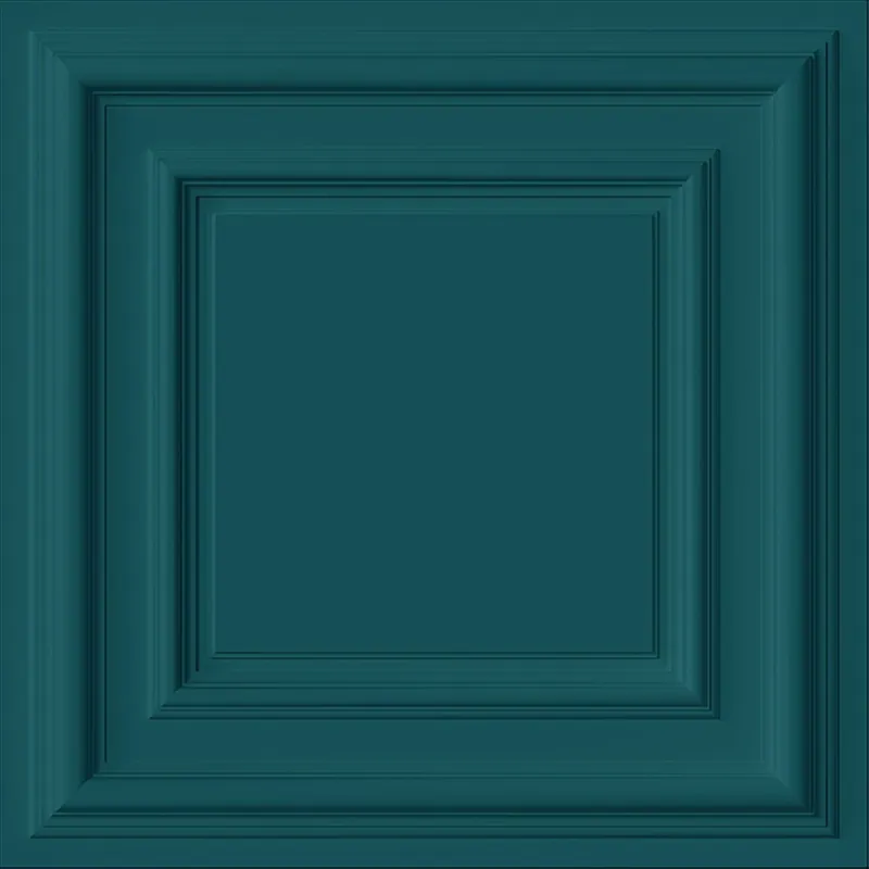Tapete, türkis, 3D-Paneeloptik, 347813, 3D Reflections, Origin Abverkauf