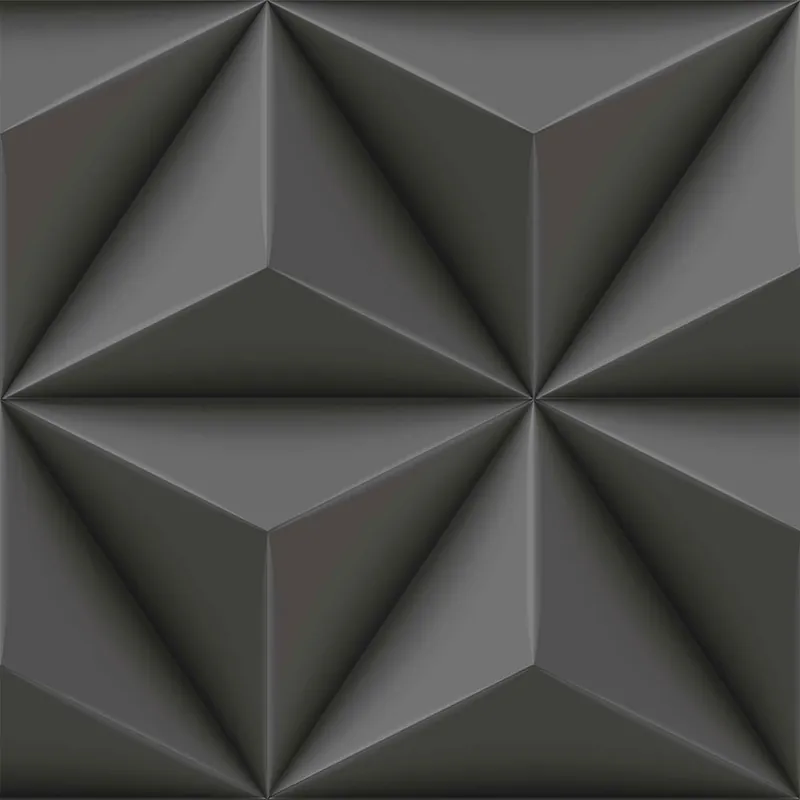 Beliebt Tapete, grau-schwarz, 3D-grafisches Muster, 347816, 3D Reflections, Origin