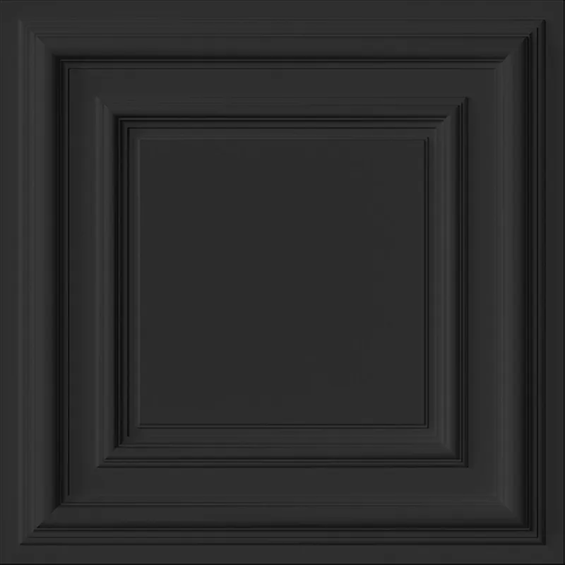 Tapete, schwarz, 3D-Paneeloptik, 347832, 3D Reflections, Origin Markenprodukt