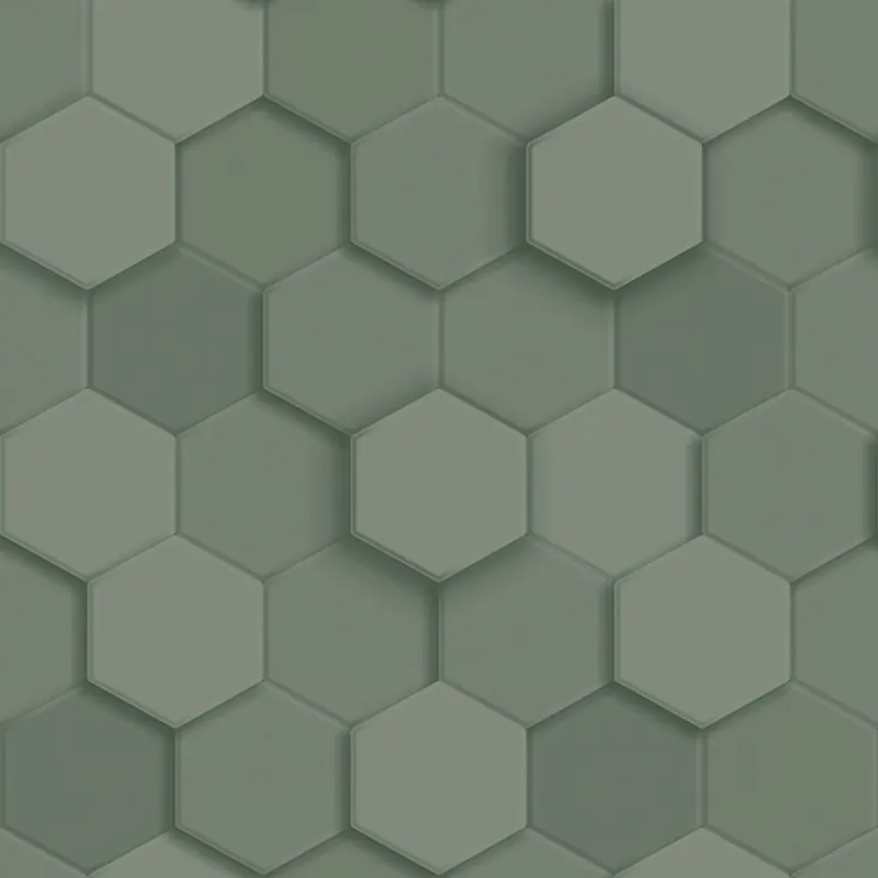 Tapete, grün, Hexagone, 347851, 3D Reflections, Origin Jetzt Bestellen