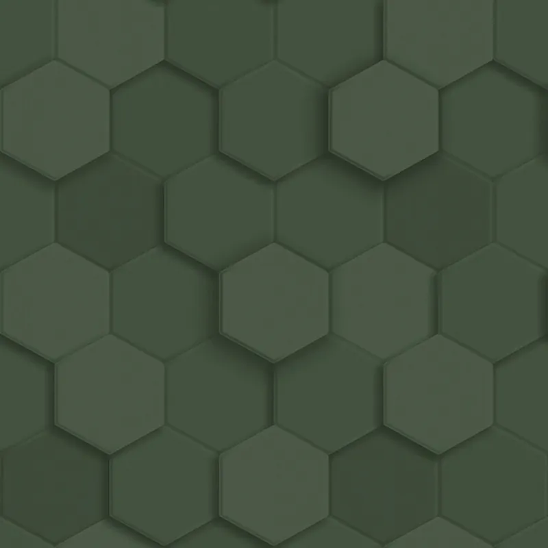 Neue Kollektion Tapete, grün, Hexagone, 347852, 3D Reflections, Origin