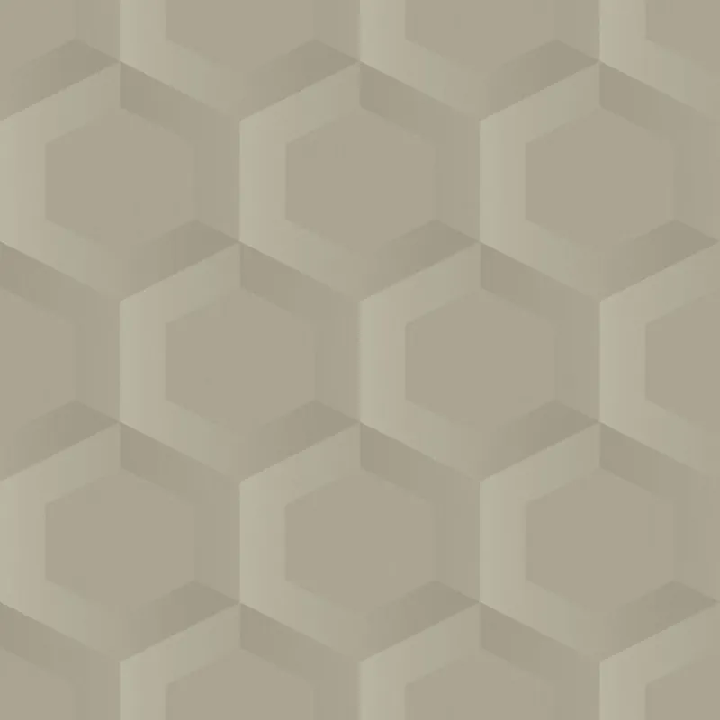 Saisonangebot Tapete, beige, Hexagone, 348019, 3D Reflections, Origin