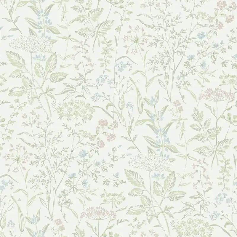 Tapete, grün, Blumen, Gräser, 38734, Borosan Hem, Boråstapeter Preiswert