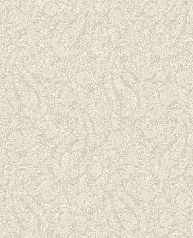 Solange Der Vorrat Reicht Tapete, cremefarben, Blumen, Ornamente, 350650, Amber, Eijffinger
