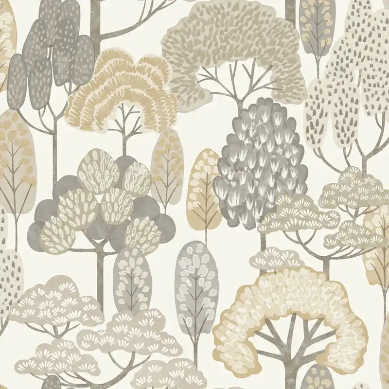 Echt Kindertapete, beige, Bäume, LD2103, Little Dreamers, Grandeco