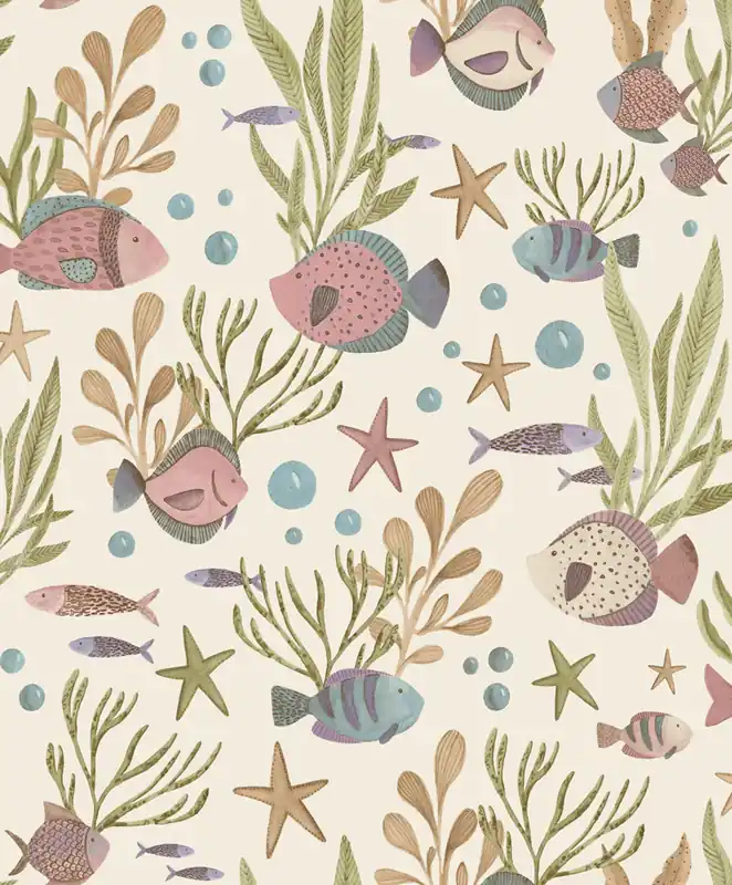 Abverkauf Kindertapete, beige, Unterwasserwelt, LD3318, Little Dreamers, Grandeco