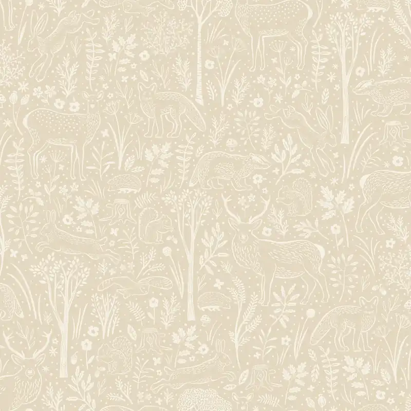 Sonderangebot Tapete, beige, Waldtiere, LD3419, Little Dreamers, Grandeco