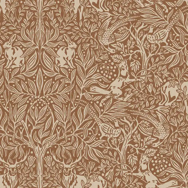 Braune Tapete, Bäume, Blätter, Tiere, 2045, Icons, Borastapeter Geprüft