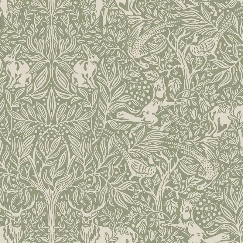 Preisreduziert Grüne Tapete, Bäume, Blätter, Tiere, 2046, Icons, Borastapeter
