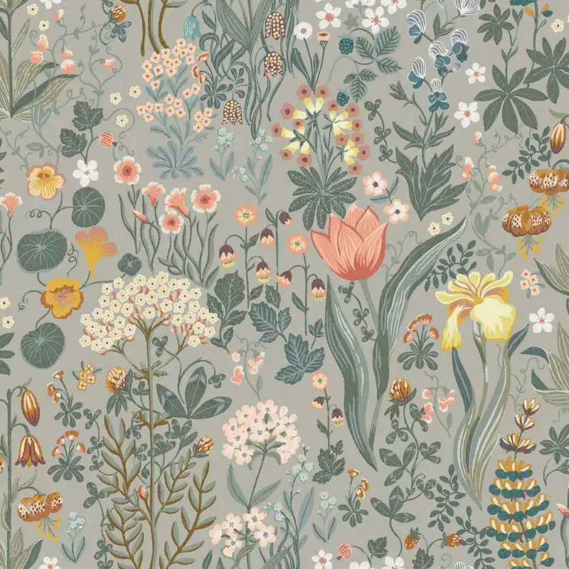 Versand Am Gleichen Tag Graue Tapete, Blumen, 2054, Icons, Borastapeter
