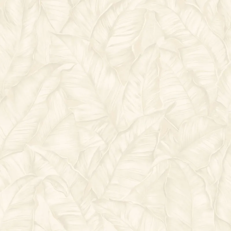 Luxustapete, weiß-creme, Blätter, Z30308, Casa 8, Trussardi Direktkauf