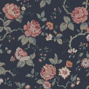 Tapete, blau, Blumen, 4825, New Heritage, Boråstapeter Garantierte Lieferung