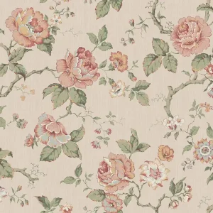 Geprüft Tapete, beige, Blumen, 4826, New Heritage, Boråstapeter
