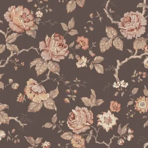 Tapete, braun, Blumen, 4827, New Heritage, Boråstapeter Bestseller
