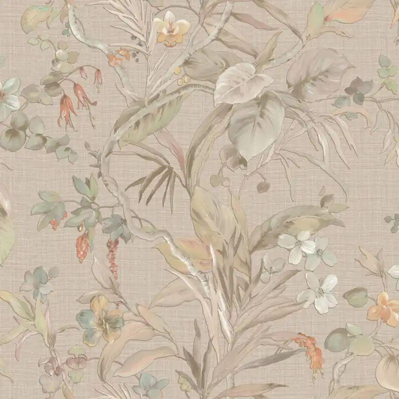Luxustapete, beige, Blumen, Blätter, Z30338, Casa 8, Trussardi Meistverkauft