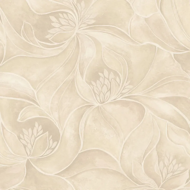 Luxustapete, grau-beige, Blumen, Z20124, Casa Chic, Zambaiti Parati Geprüft