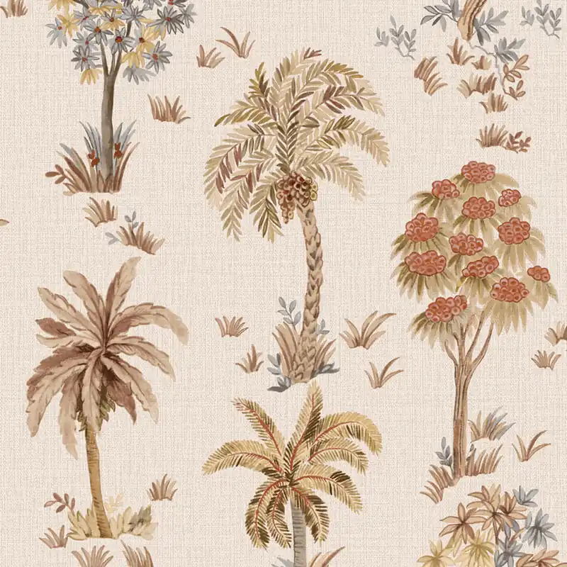 Luxustapete, Beige, Bäume, Z70715, Marrakech, Zambaiti Parati Sichere Zahlung