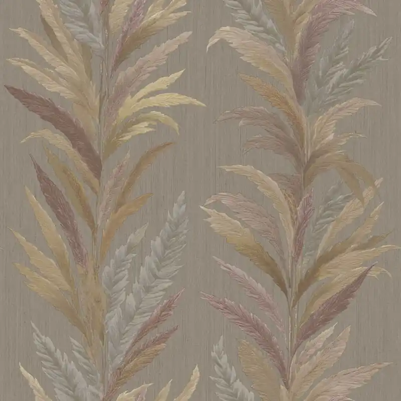 Zertifiziert Tapete, grau-braun, Blätter, 35908, Ornamenta, Parato by Cristiana Masi