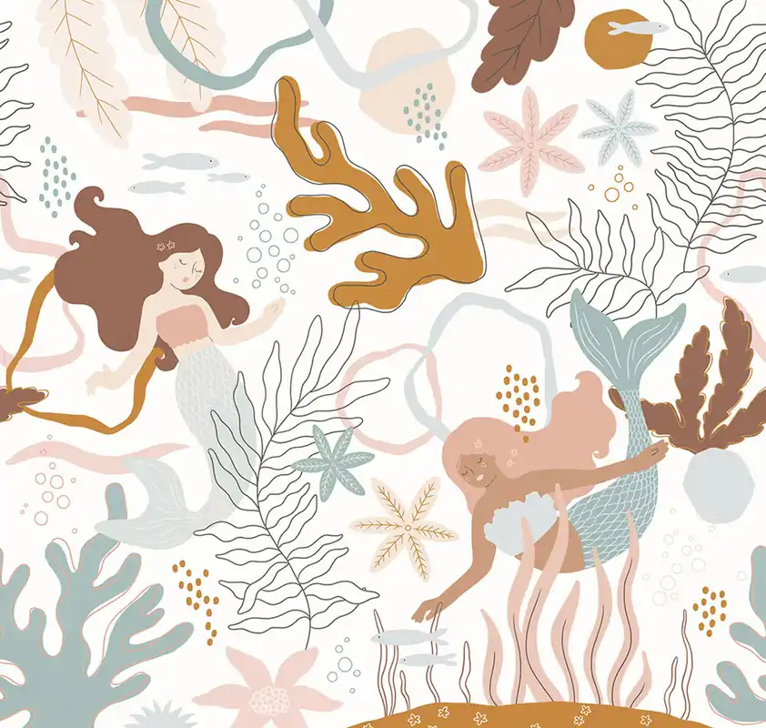 Kindertapete, Meerjungfrauen, RB010-RC, Daydreamers, Grandeco Must-Have