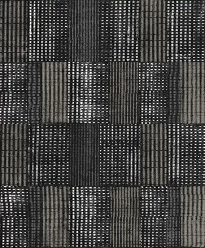 Billig Schwarze Tapete mit geometrischem Muster, SUM301, Summer, Khroma by Masureel