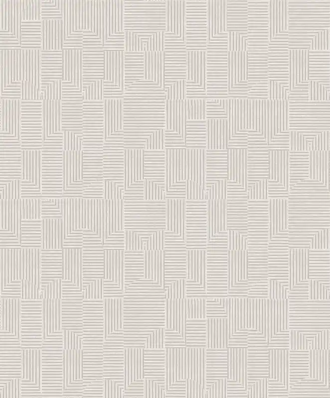 Grau-beige Tapete mit geometrischen Mustern, ILA401, Aquila, Khroma by Masureel Kracherpreis