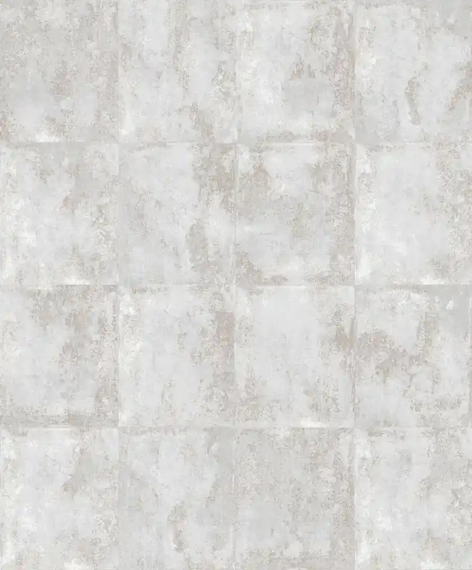 Geprüft Tapete, grau-creme, Beton, Fliesen, ORB401, The Texture Book, Masureel