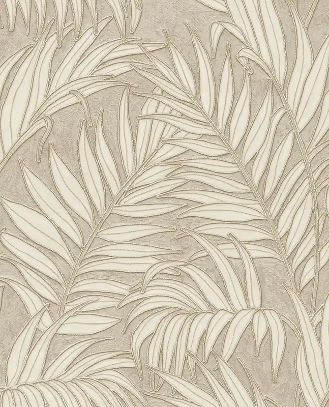 Tapete, braun-beige, Blätter, 350553, Riviera Maison, Eijffinger Finale Aktion