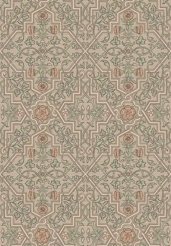 Beige Tapete, Blumen, 4501, Icons, Borastapeter Markenware