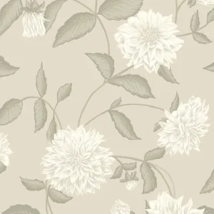 Ausverkauf Tapete, beige, Blumen, 5720, Orangeri, Boråstapeter