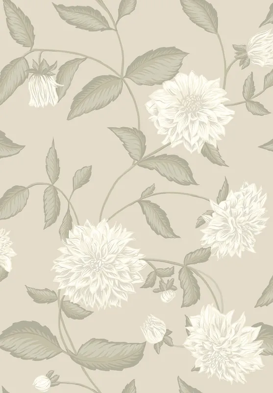 Ausverkauf Tapete, beige, Blumen, 5720, Orangeri, Boråstapeter