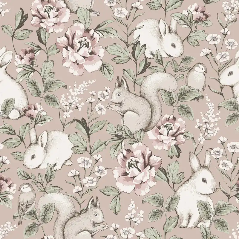 Tapete, rosa, Tiere, 7476, Newbie Wallpaper, Boråstapeter Sale