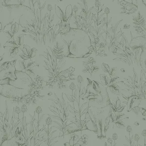 Tapete, grün, Tiere, 7477, Newbie Wallpaper, Boråstapeter Super-Preis