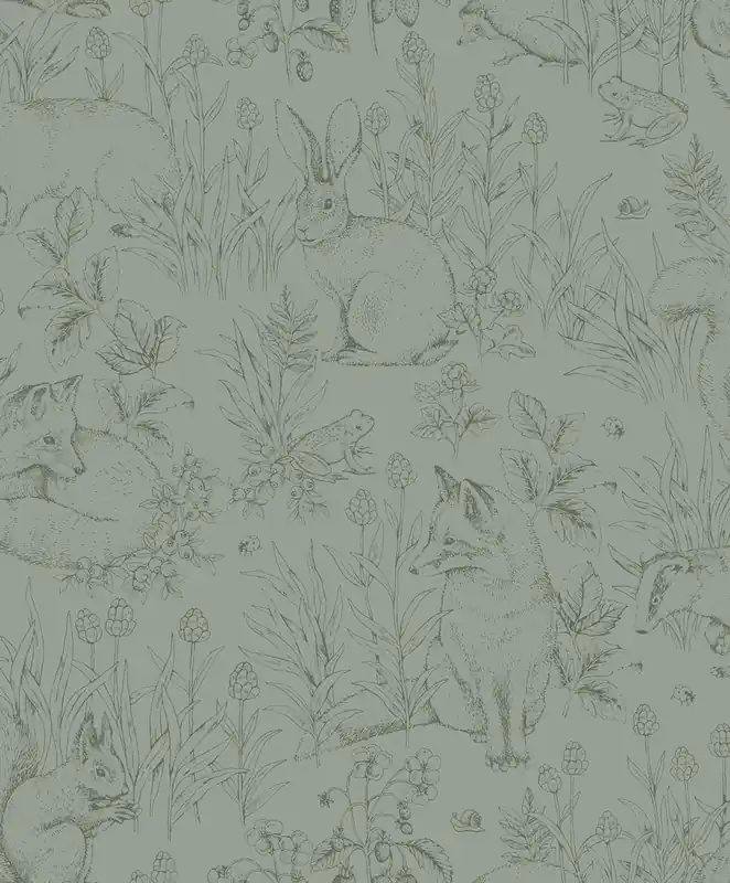 Tapete, grün, Tiere, 7477, Newbie Wallpaper, Boråstapeter Super-Preis