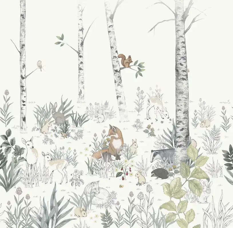 Fototapete, Waldtiere, 7481, Newbie Wallpaper, Boråstapeter Neu Im Sortiment