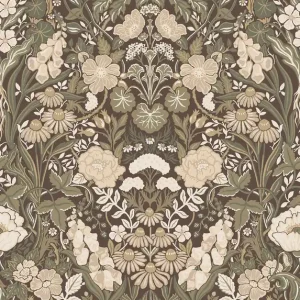 Neu Im Sortiment Tapete, braun, Blumen, 5725, Orangeri, Boråstapeter