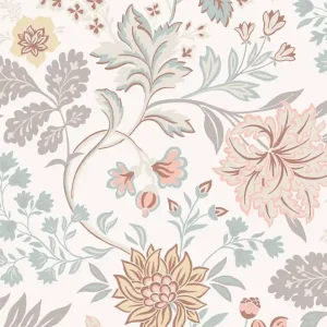 Cremefarbene Tapete, Blumen, 2006, Icons, Borastapeter Top-Seller