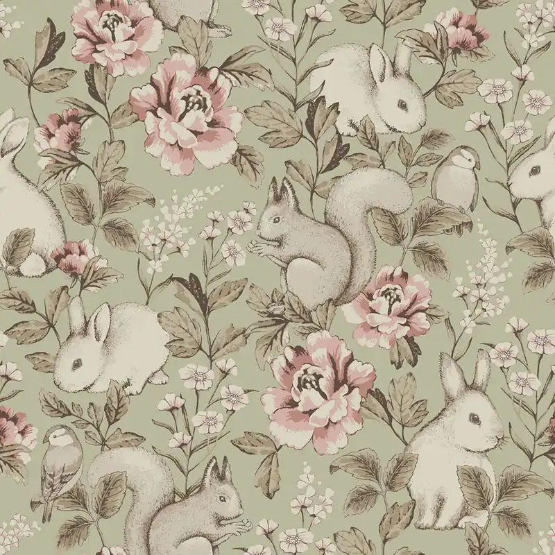 Preis Gesenkt Tapete, grün, Tiere, 6931, Newbie Wallpaper, Boråstapeter