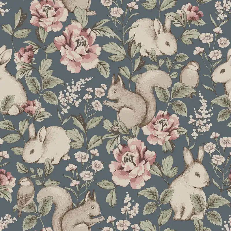 Tapete, blau, Tiere, 6932, Newbie Wallpaper, Boråstapeter Sichere Zahlung