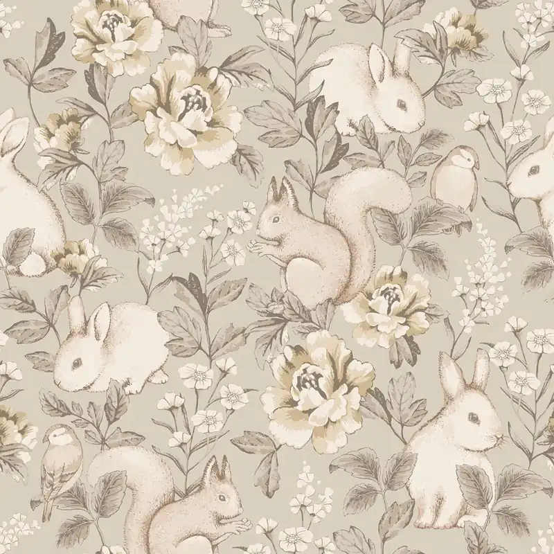 Tapete, beige, Tiere, 6933, Newbie Wallpaper, Boråstapeter Schneller Versand